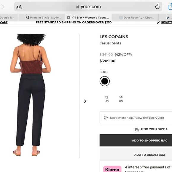 LES COPAINS Casual Slim Tapered Leg Pants In Black S - Picture 3 of 16